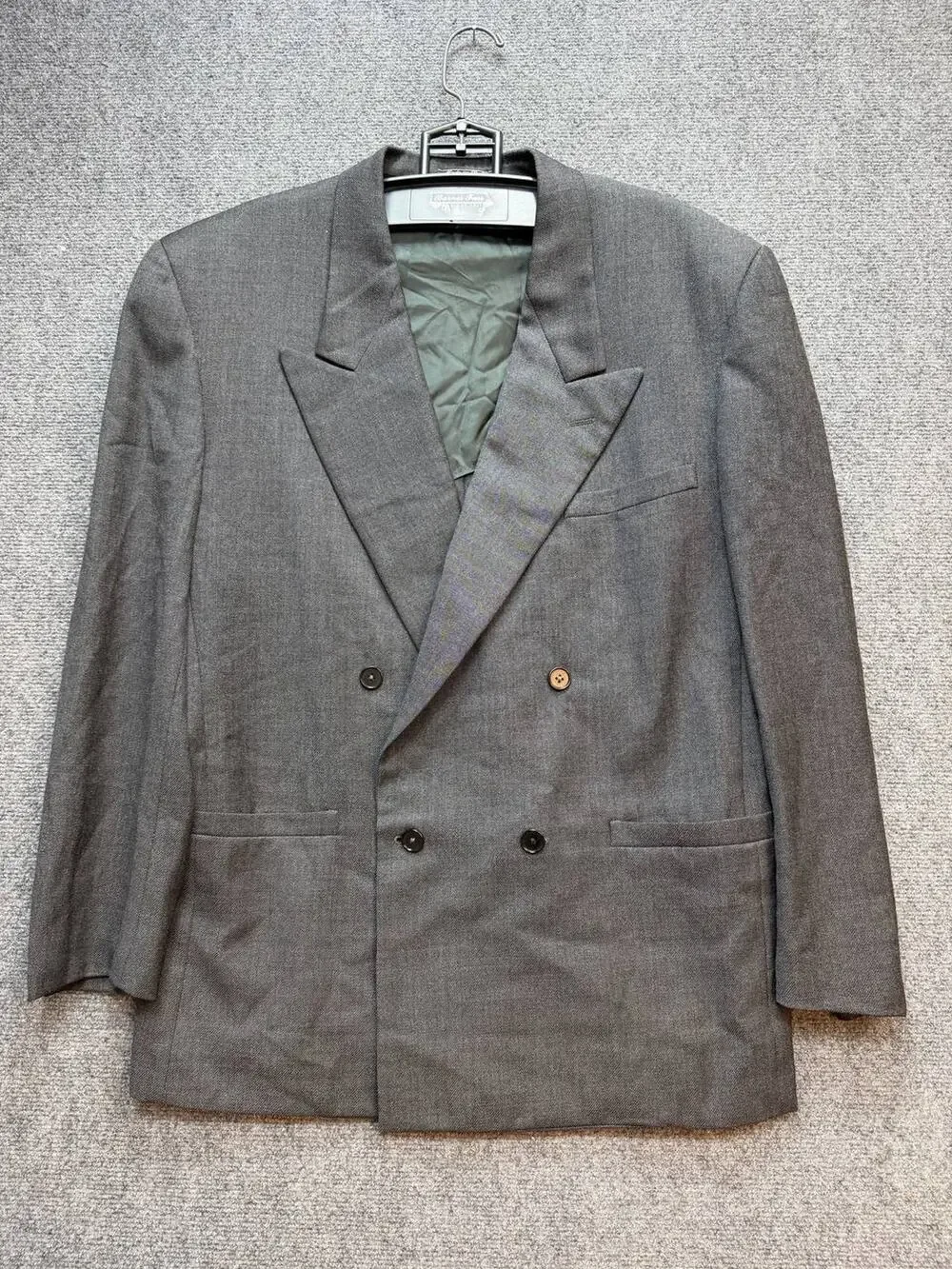 Vintage Gianni Versace Uomo Couture Double Breasted Blazer Italy 1987